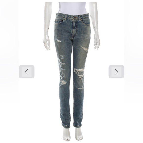 Saint Laurent Mid-Rise Skinny Leg Jeans w/ Tags 32
